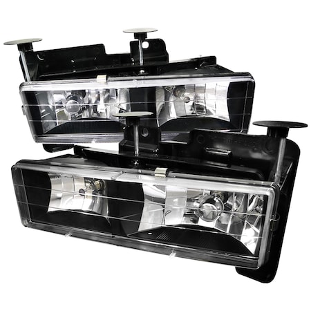 Spec-D Tuning 88-98 Chevrolet C10 Crystal Housing Headlights Black, LH-C1088JM-RS LH-C1088JM-RS
